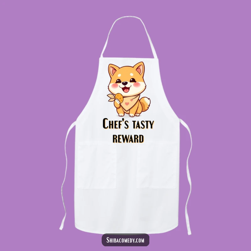 Funny Shiba Inu Treat Apron: Chef's Happy Dog Kitchen Wear, Perfect Funny Cooking Gift