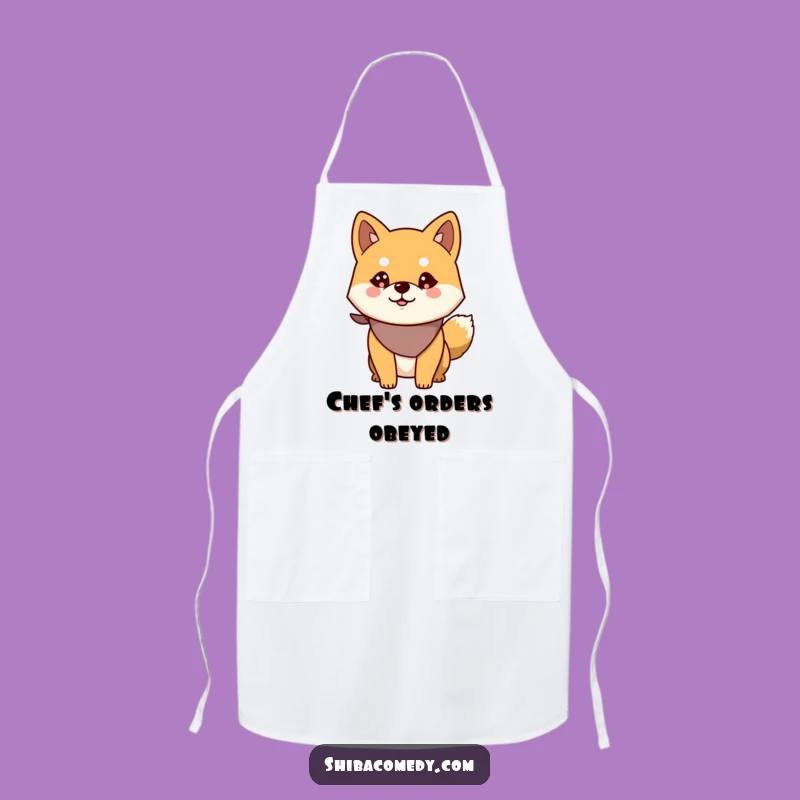 Funny Alert Shiba Inu Apron - Bandana Dog Chef Wear, Fun Gift