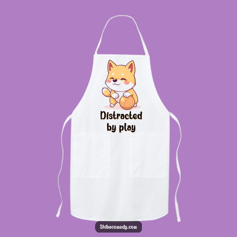 Funny Playful Shiba Inu Apron: Cook with Fun - Hilarious Kitchen Art & Funny Gift!
