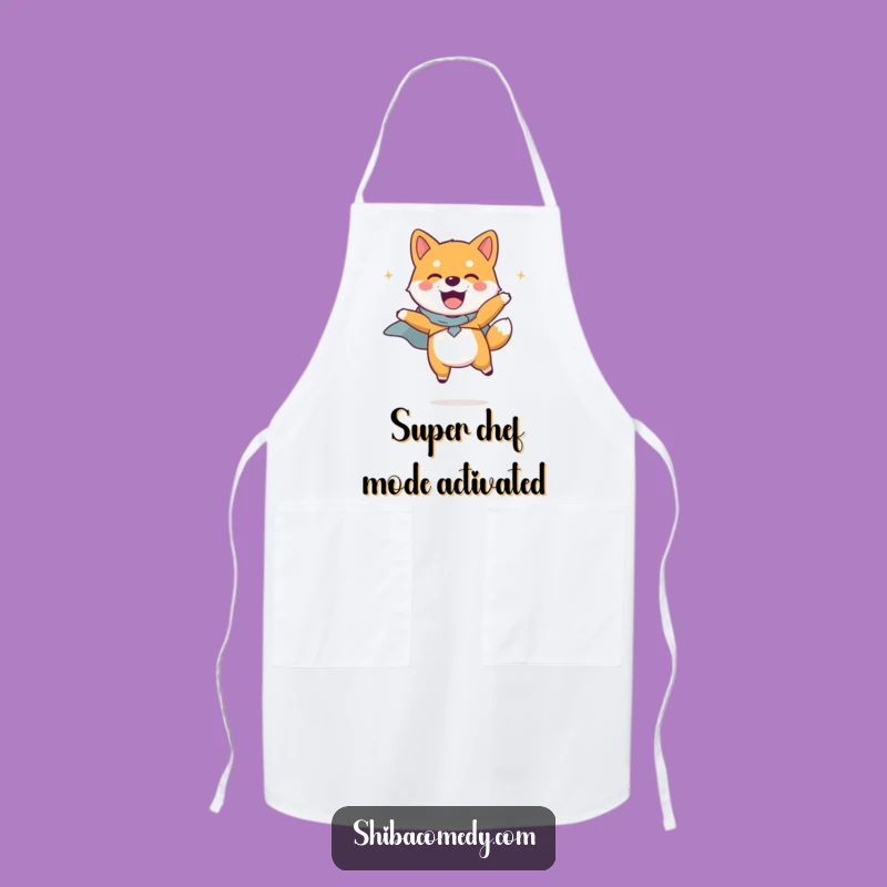 Funny Shiba Inu Cape Apron: Cook with Heroic Flair