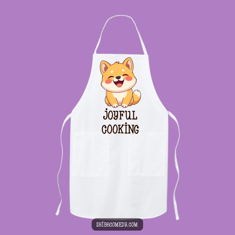 Funny Shiba Inu Chef Apron - Grinning Dog for Kitchen Fun