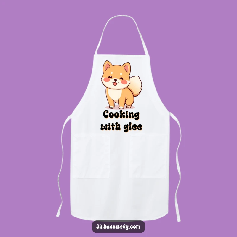 Funny Wagging Shiba Inu Tail Apron: Chef Dog Kitchen Wear Gift