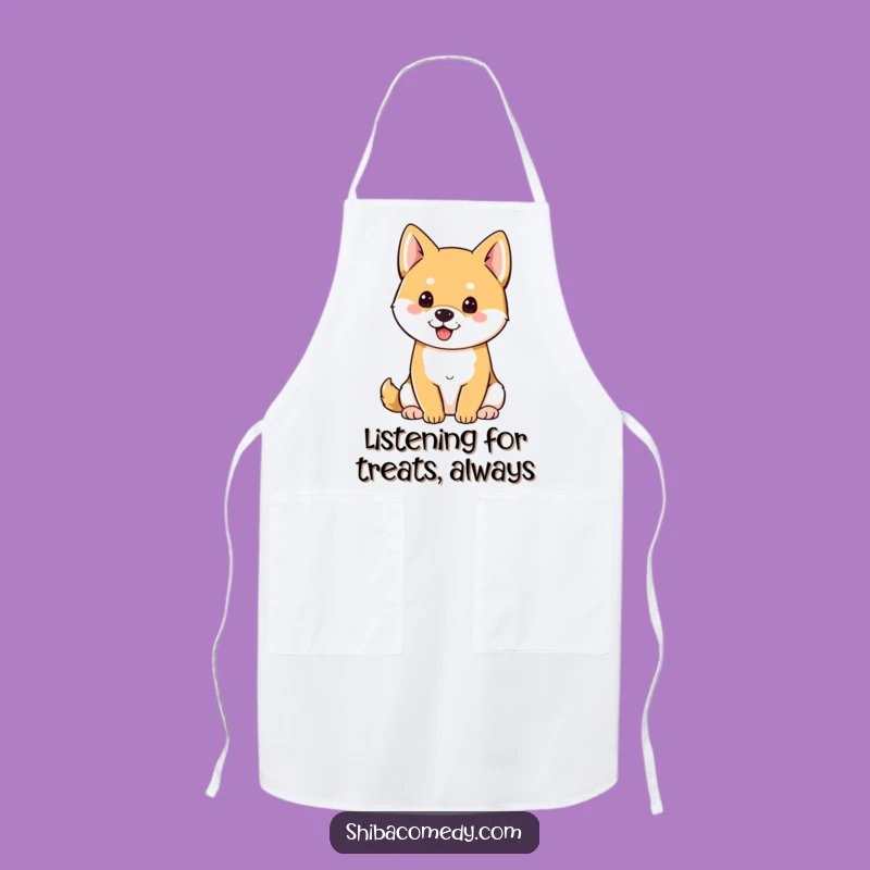 Funny Perky Ears Shiba Inu Apron - Hilarious Kitchen Wear for Dog Lovers