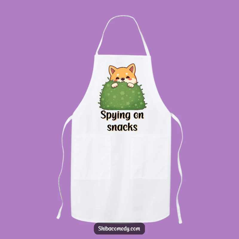 Funny Mischievous Shiba Inu Apron: Playful Kitchen Secret Gift