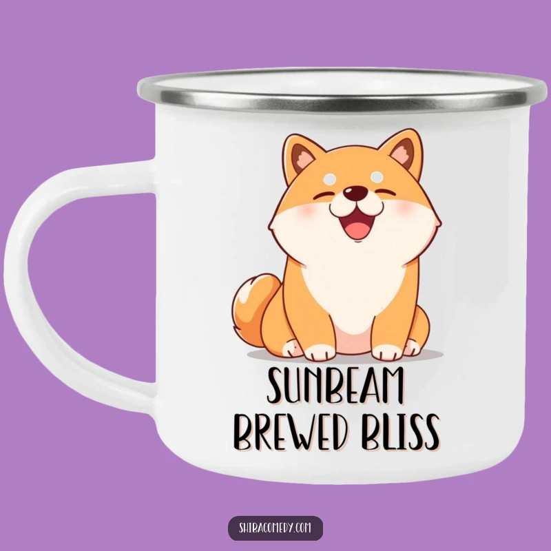 Funny Content Shiba Inu Camping Mug: Outdoor Pup Relaxing, a Rugged Funny Gift