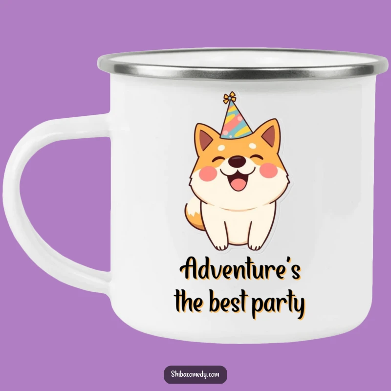 Funny Shiba Inu Party Camping Mug - Adventure & Celebration Gift!