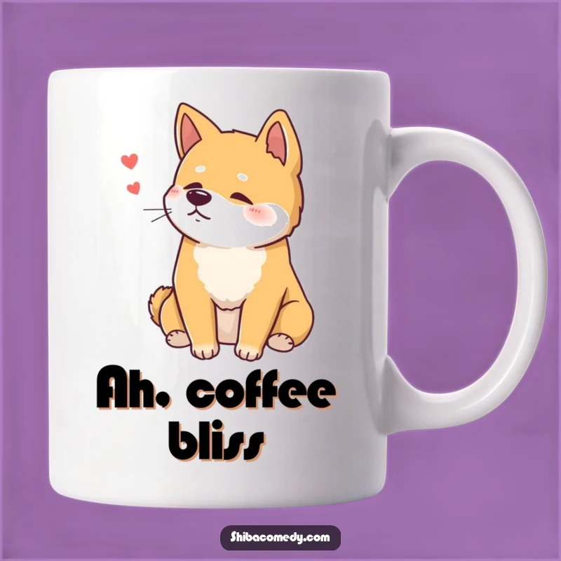 Funny Content Shiba Inu Sigh Mug: Relaxed Dog Lover Gift for Coffee