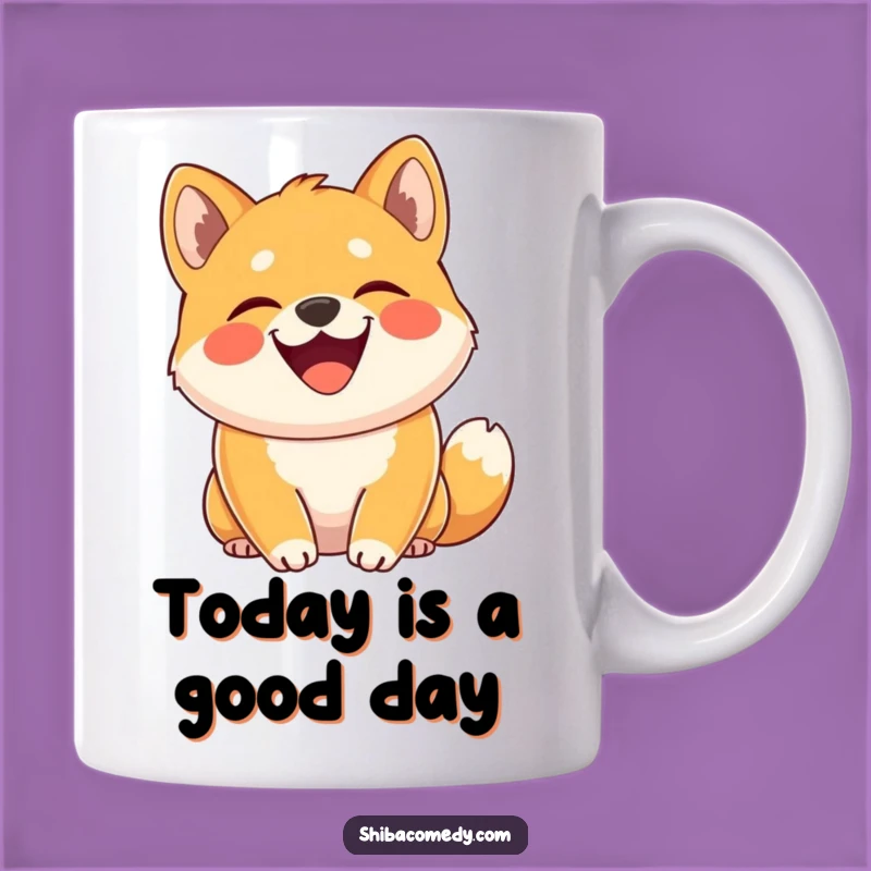 Funny Shiba Inu Joy Mug - Grinning Dog Gift for Happy Moments