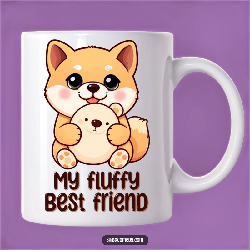 Funny Shiba Inu Mug: Big Eyes, Plush Toy, Perfect Gift for Dog Lovers