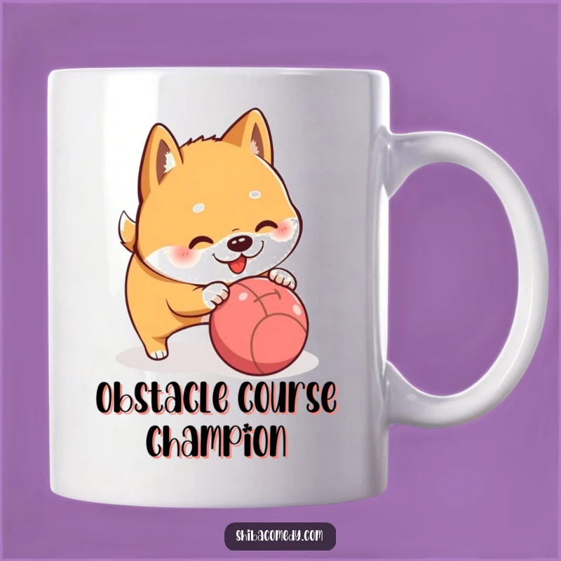 Funny Shiba Inu Rolling Ball Mug - Hilarious Playful Dog Lover Gift