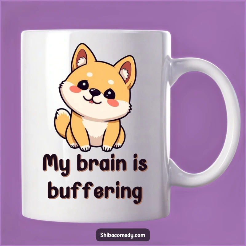 Funny Curious Shiba Inu Mug - Adorable Dog Head Tilt Design, Perfect Gift