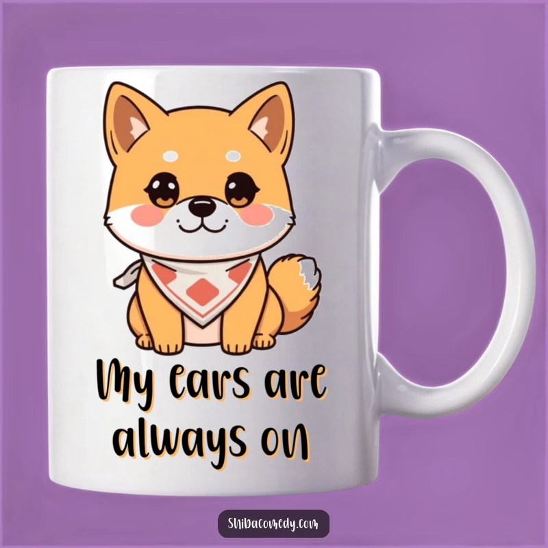 Funny Alert Shiba Inu Mug - Perfect Bandana Dog Gift for Shiba Lovers