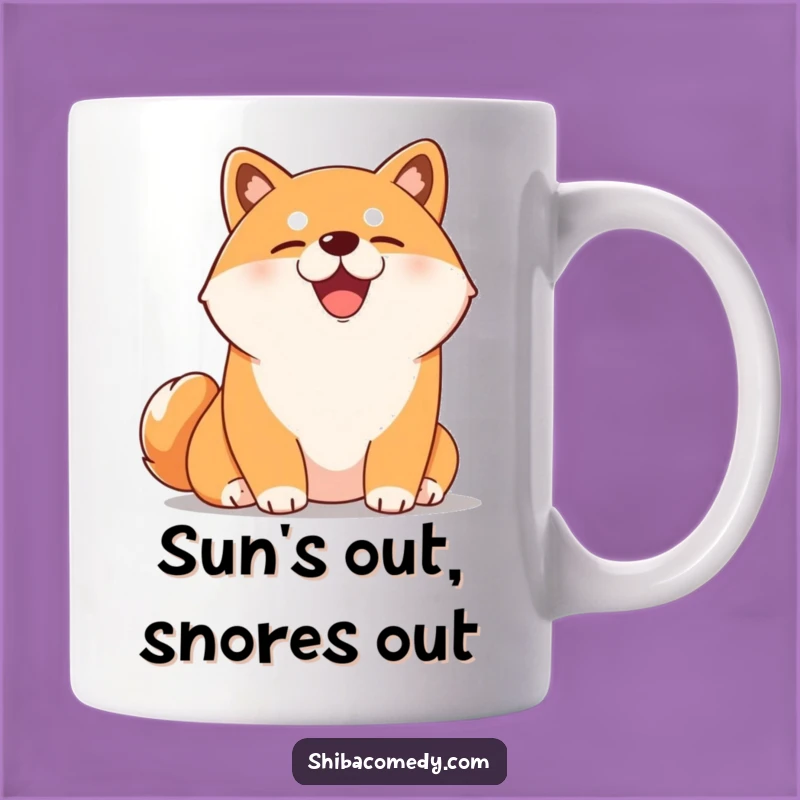 Funny Content Shiba Inu Mug: The Relaxed Pup Perfect Funny Gift
