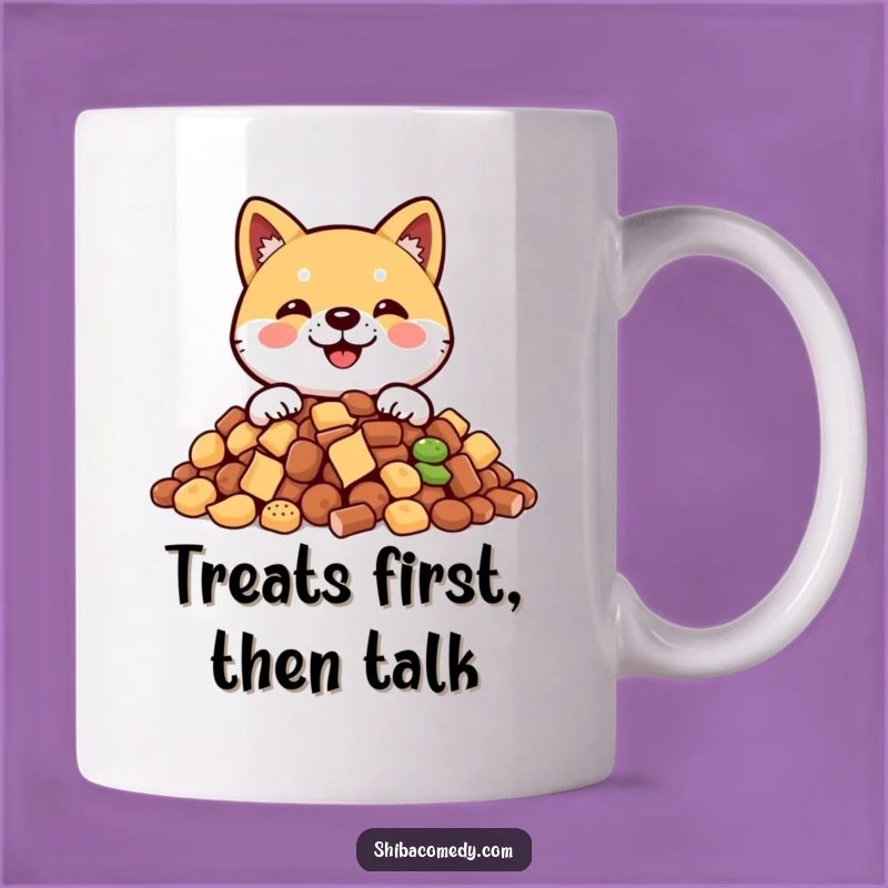 Funny Shiba Inu Treat Mug: Hilarious Peek-a-Boo Design for a Laugh!