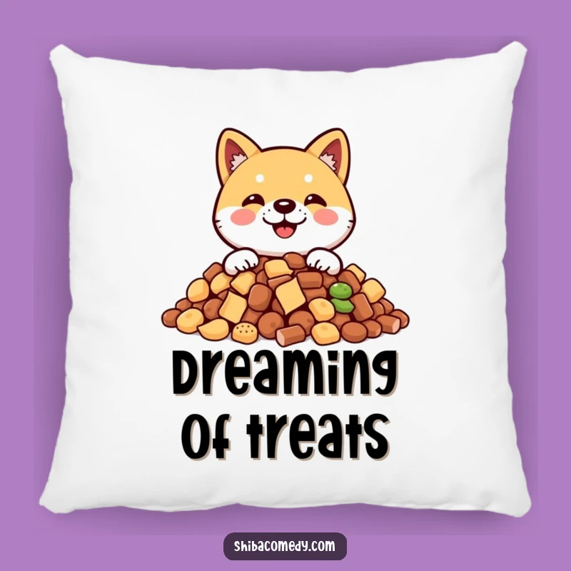 Funny Shiba Inu Treat Pillow: Cozy Comfort with a Hilarious Doggy Smile!