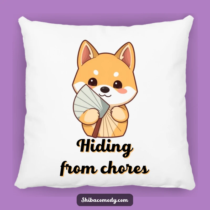 Funny Curious Shiba Inu Fan Pillow: Cuddle Up with Peek-a-Boo