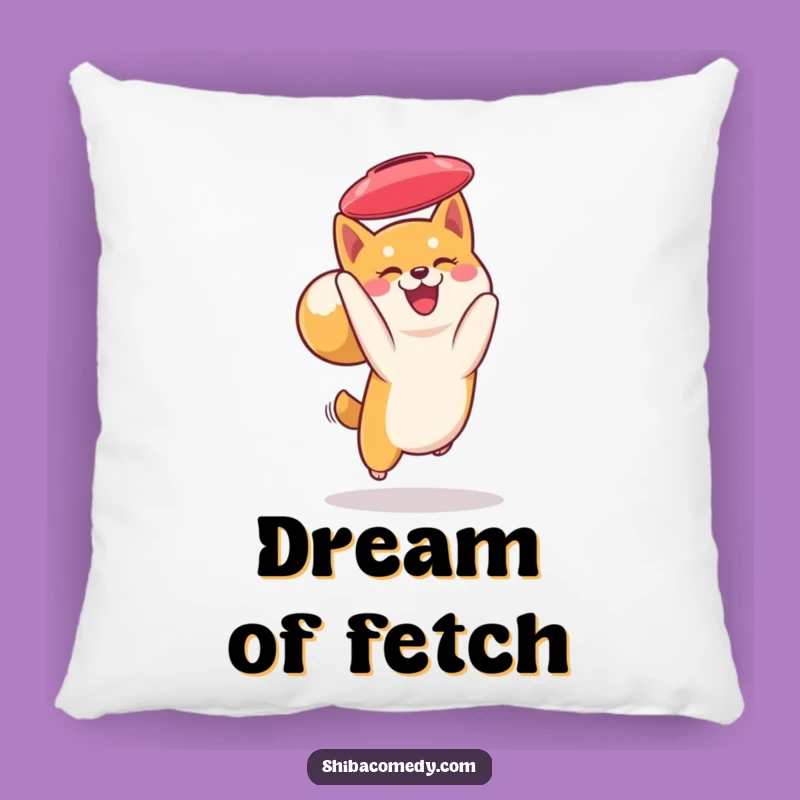 Funny Shiba Inu Frisbee Pillow: Cozy Dog's Catching Comfort Gift