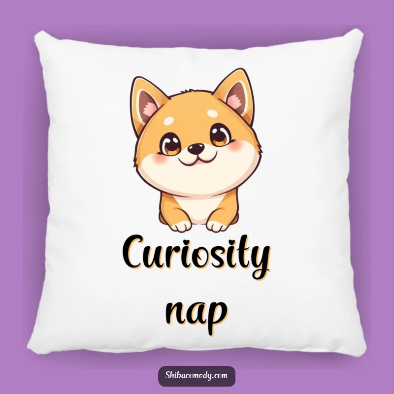 Funny Shiba Inu Head Tilt Pillow: Curious Dog Cushion, Perfect Cozy Comical Gift