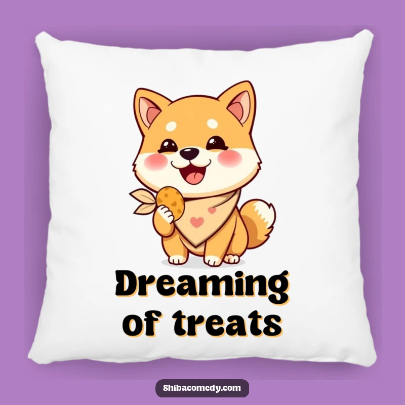 Funny Shiba Inu Treat Pillow: Happy Dog Cushion, Perfect Cozy Comical Gift
