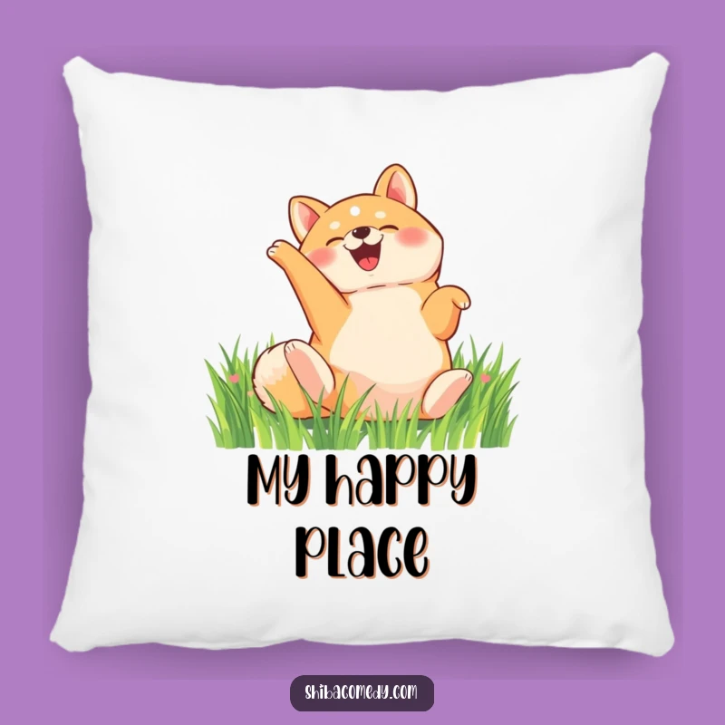 Funny Shiba Inu Rolling Pillow: Happy Dog Cushion, Perfect Cozy Comical Gift