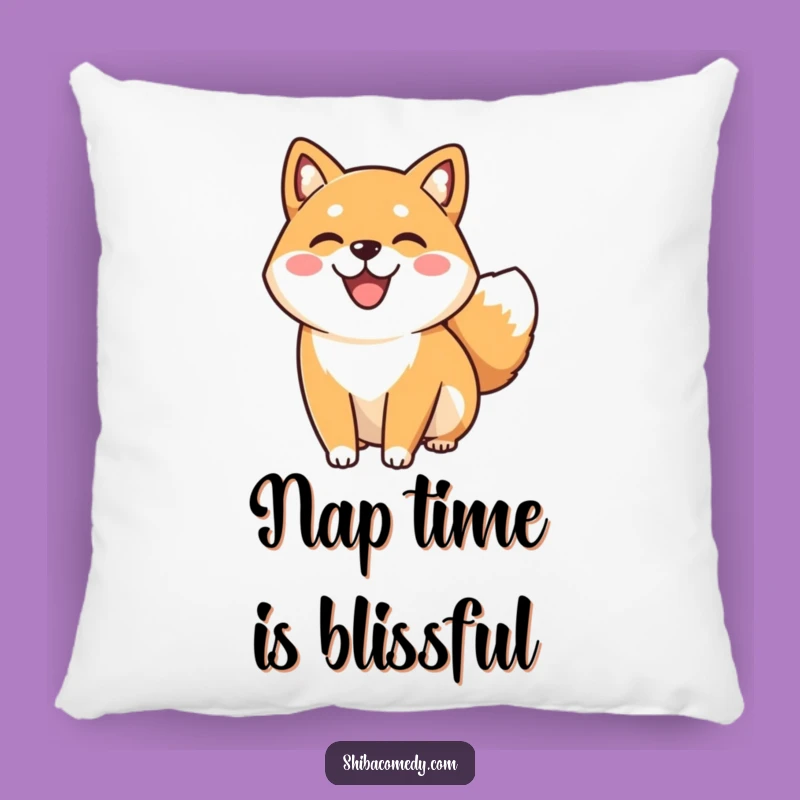 Funny Happy Shiba Inu Pillow: Cuddle Up with Canine Joy