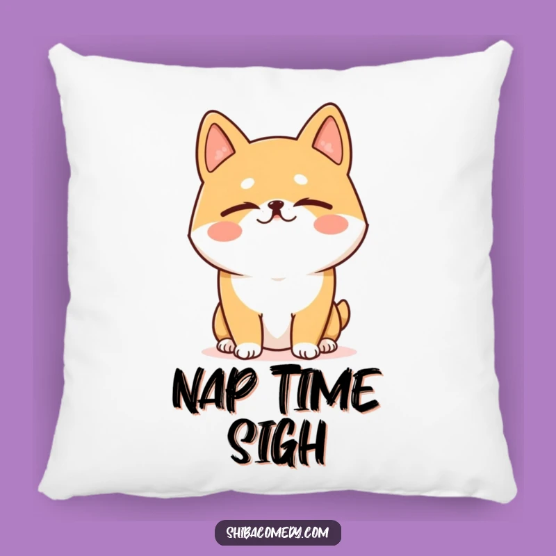 Funny Shiba Inu Sigh Pillow - Soft and Relaxed Dog Cushion