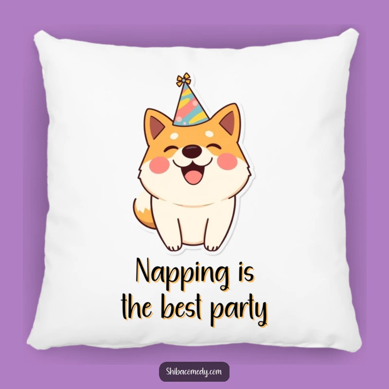 Funny Shiba Inu Party Pillow - Cozy & Joyful Decor Gift!