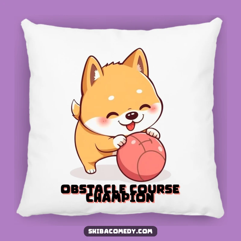 Funny Shiba Inu Rolling Ball Pillow - Cozy and Hilarious Dog Accent