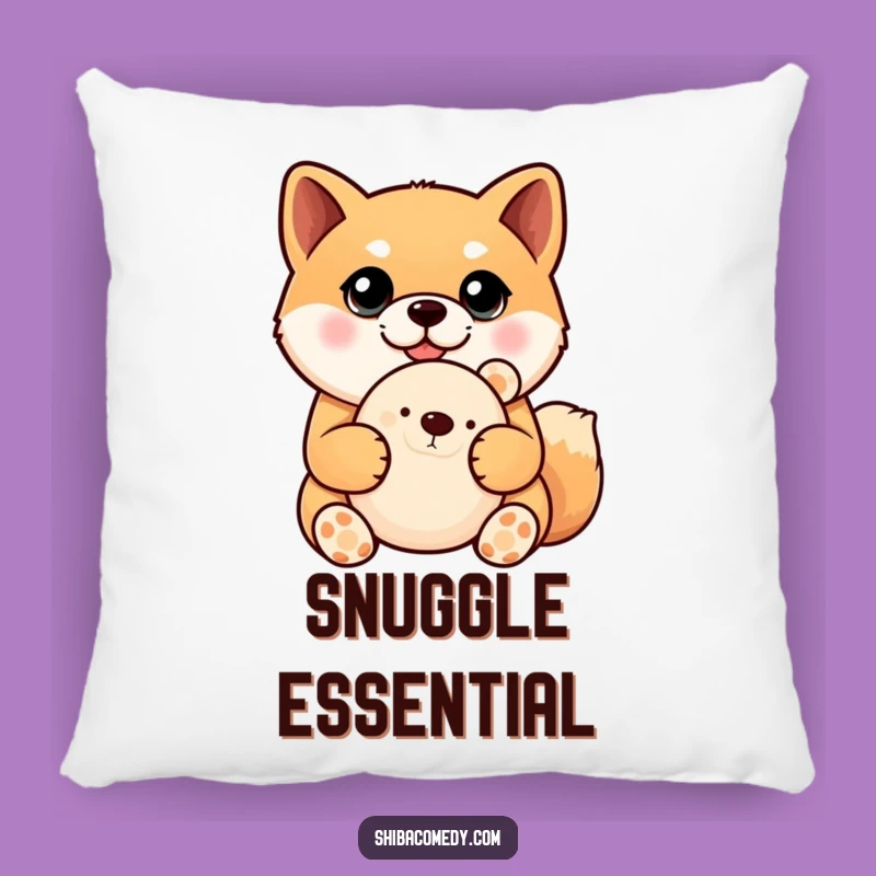 Cute Funny Shiba Inu Pillow: Big Eyes, Plush Toy, Comfy Gift for Dog Lovers