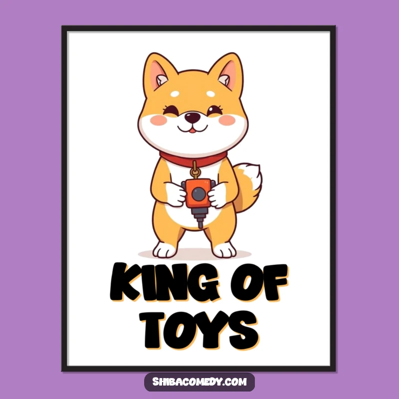 Funny Shiba Inu Proud Toy Digital Art - Instant Confident Dog Download