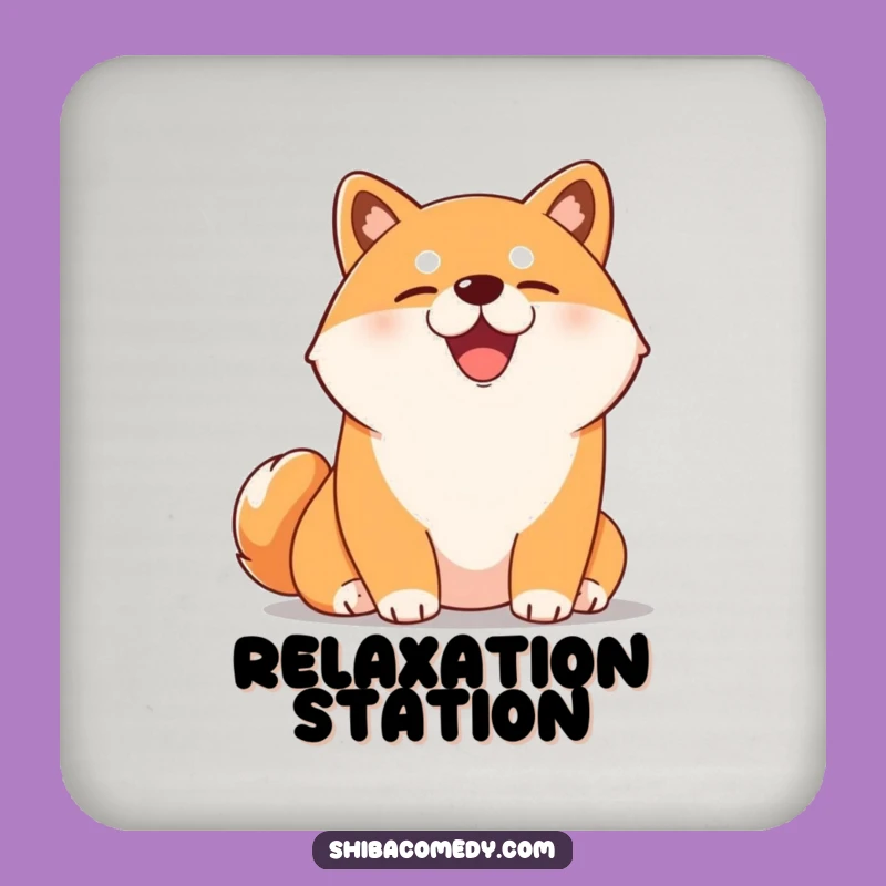 Funny Content Shiba Inu Coasters: Sunny Spot Protection, a Cute Funny Gift