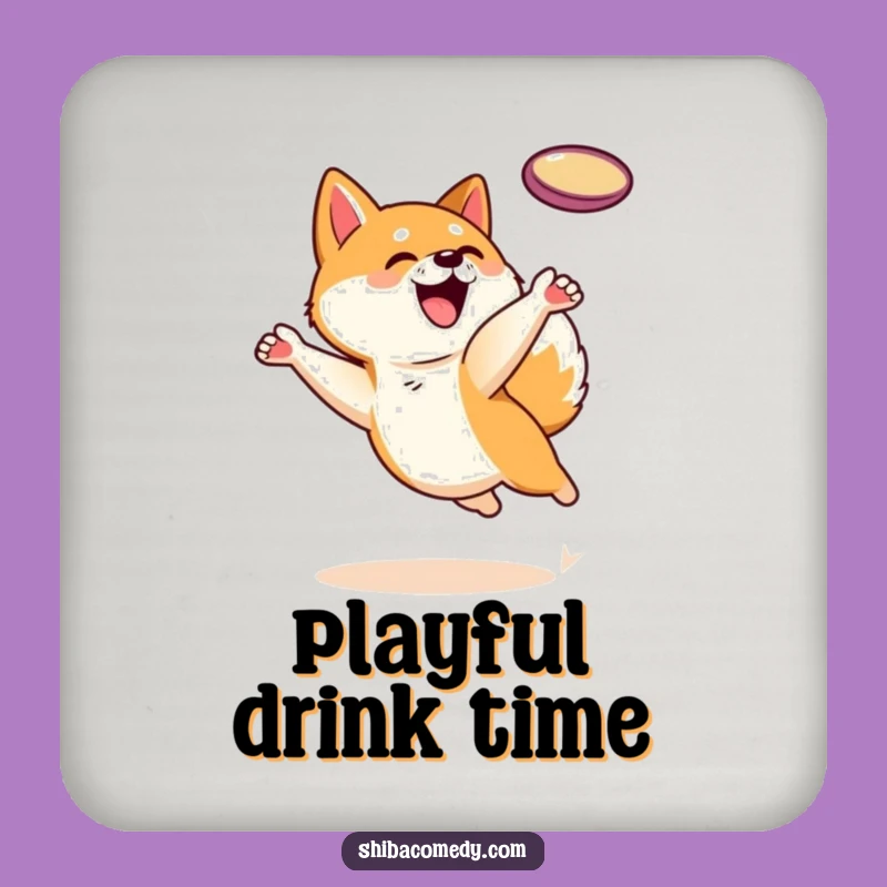 Funny Shiba Inu Coasters: Frisbee Leap Protection, Keep Surfaces Active