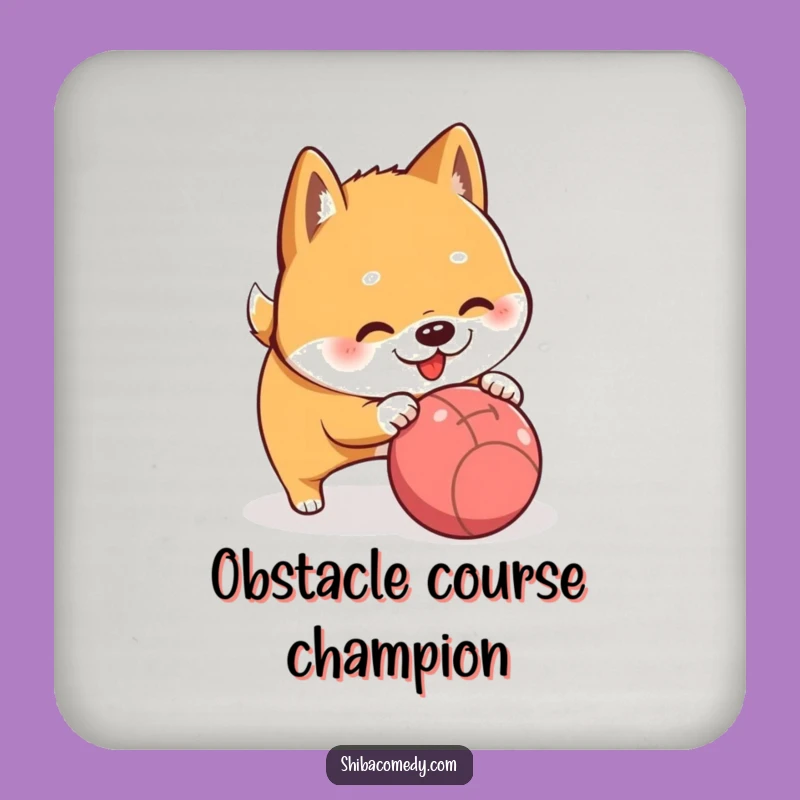 Funny Shiba Inu Rolling Ball Coaster - Hilarious Dog Decor for Tables