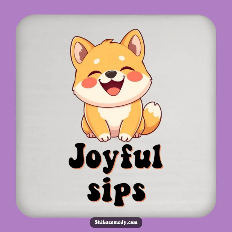 Funny Shiba Inu Joy Coaster Set - Grinning Dog for Table Protection