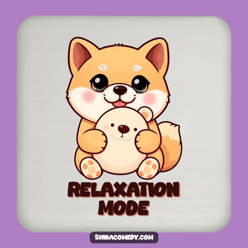 Funny Shiba Inu Drink Coaster: Big Eyes, Plush Toy, Protect Furniture Gift