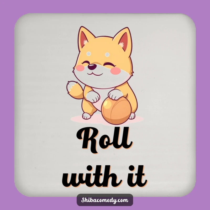Funny Playful Shiba Inu Coaster: Protect Surfaces with Play - Chic Funny Gift!