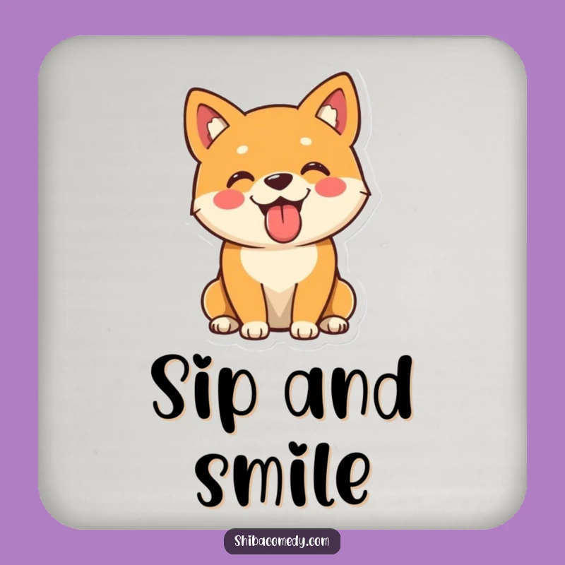 Funny Shiba Inu Coaster: Protect Surfaces with Cheerful Dog Art