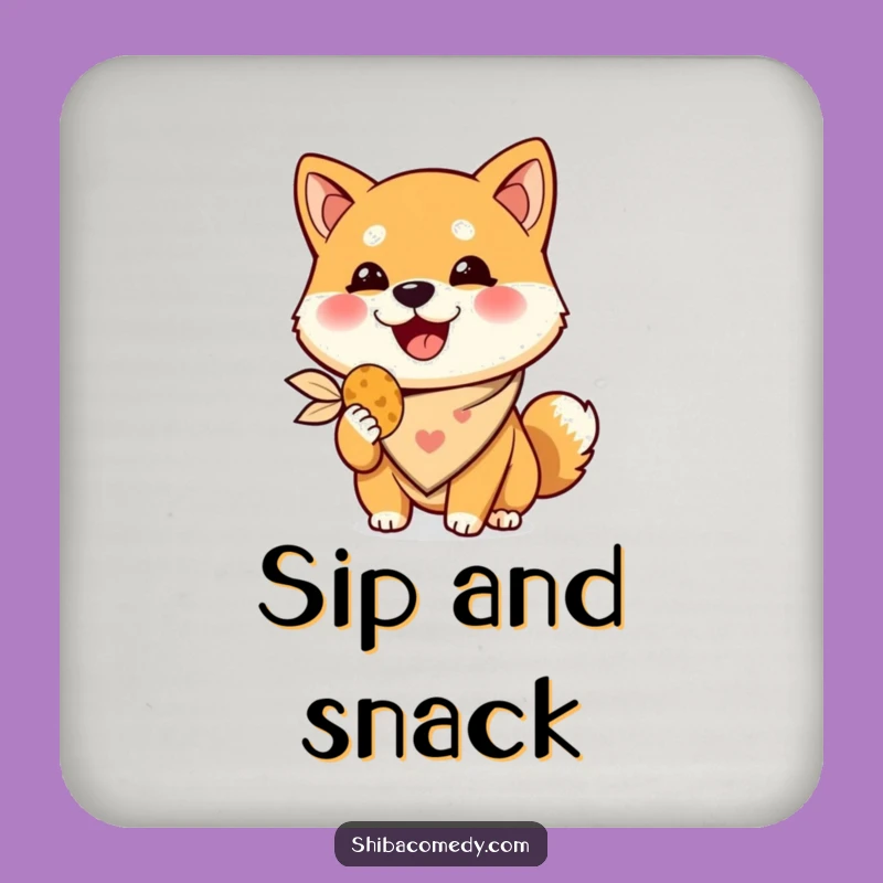 Funny Shiba Inu Treat Coaster: Happy Dog Drink Protector, Perfect Humorous Housewarming Gift