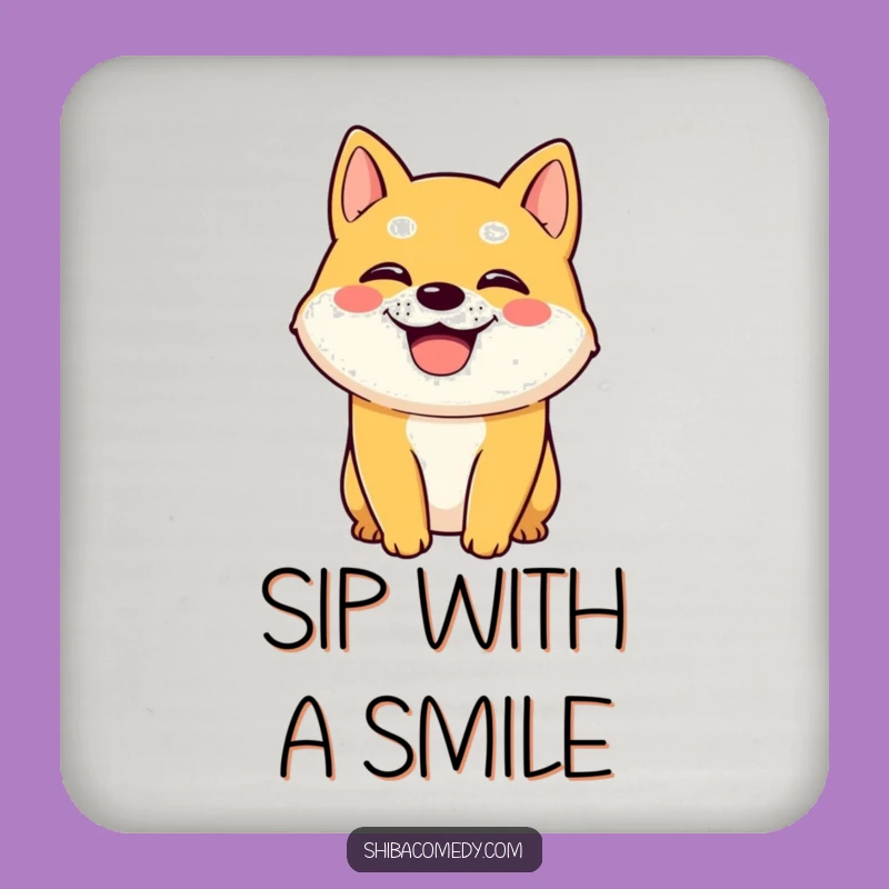 Funny Shiba Inu Coasters: Grinning Protection, Keep Surfaces Full of Joy