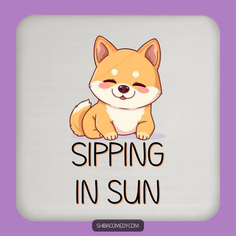 Funny Snoozing Shiba Inu Coaster: Protect Surfaces with Peace - Chic Funny Gift!