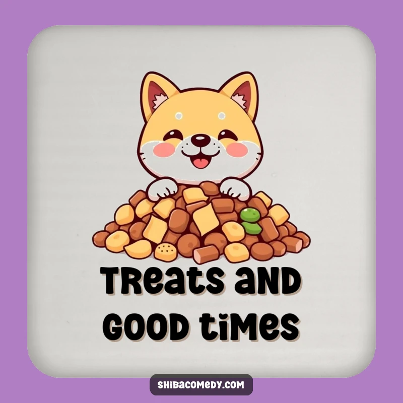 Funny Shiba Inu Treat Coaster: Protect Surfaces with Hilarious Pup!