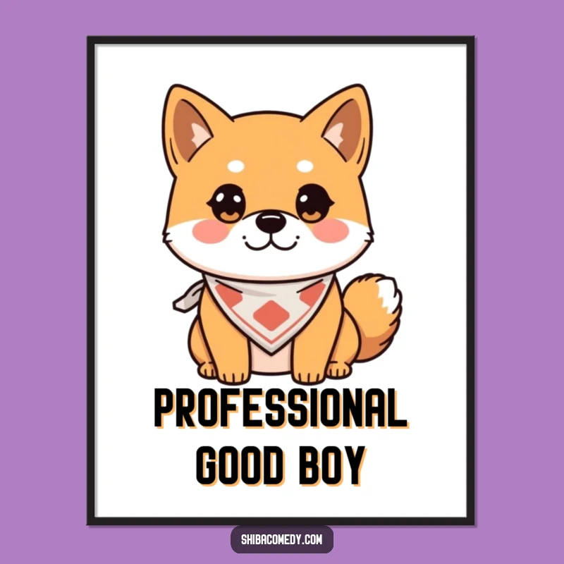 Funny Shiba Inu Poster - Alert Dog Wall Art, Perfect Gift for Dog Lovers