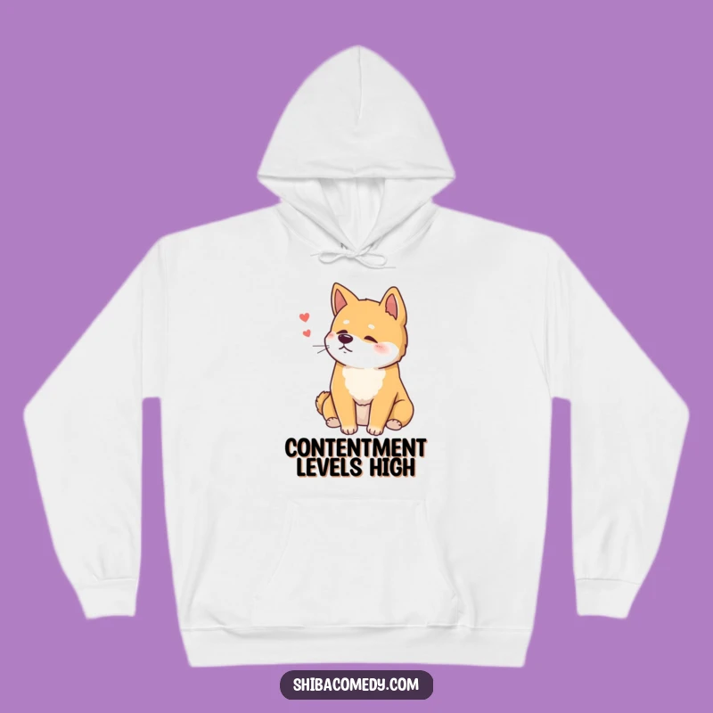 Cozy Funny Content Shiba Inu Sigh Hoodie: Warm Dog Lover Apparel Gift