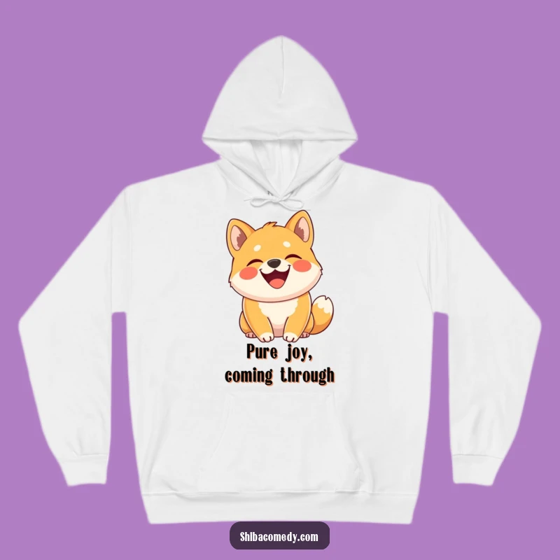 Cozy Funny Shiba Inu Hoodie - Grinning Dog Gift for Warmth