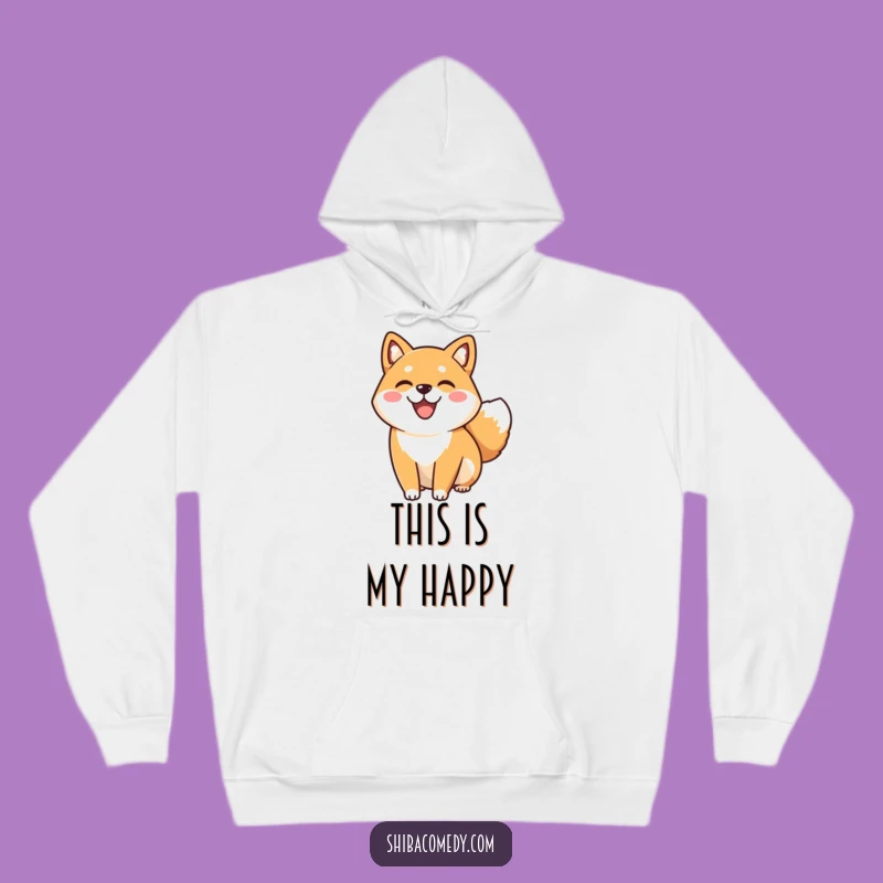 Funny Happy Shiba Inu Hoodie: Cozy Up with Canine Cheer