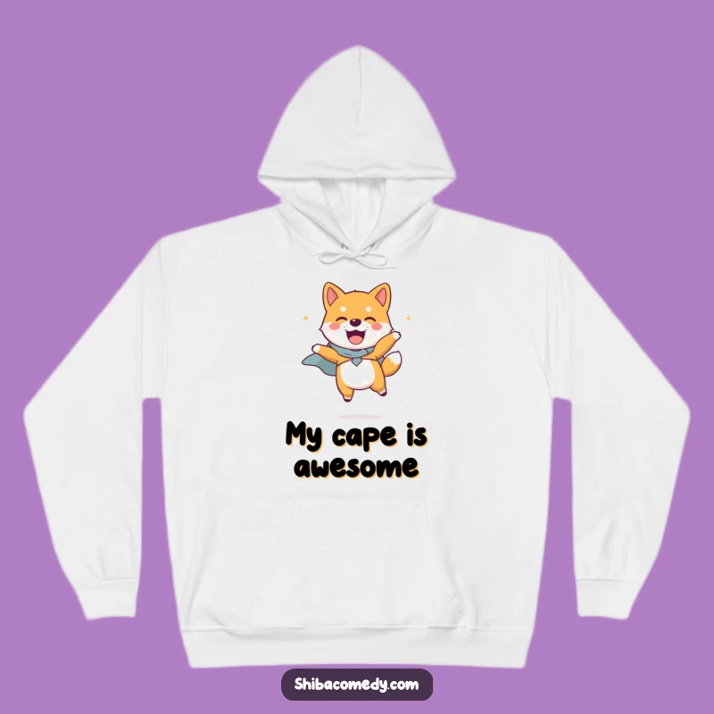 Funny Shiba Inu Cape Hoodie: Cozy Up with Heroic Cheer