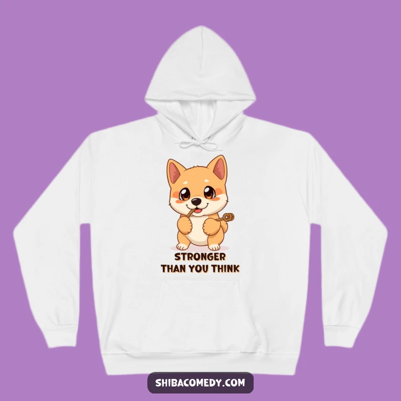 Funny Shiba Inu Hoodie: Cozy Expressive Eyes Tug-of-War Gift