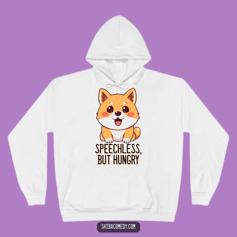 Funny Surprised Shiba Inu Hoodie: Cozy Reaction Gift for Dog Lovers