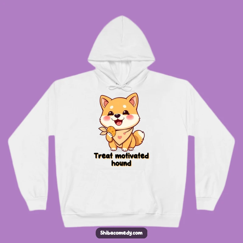 Funny Shiba Inu Treat Hoodie: Cozy Happy Dog Sweatshirt, Perfect Funny Gift for Cold Days
