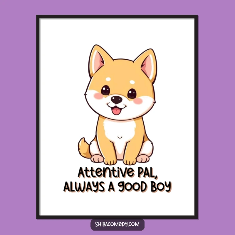 Alert Free Printable Shiba Inu Wall Art - Downloadable Art for Focused Decor!